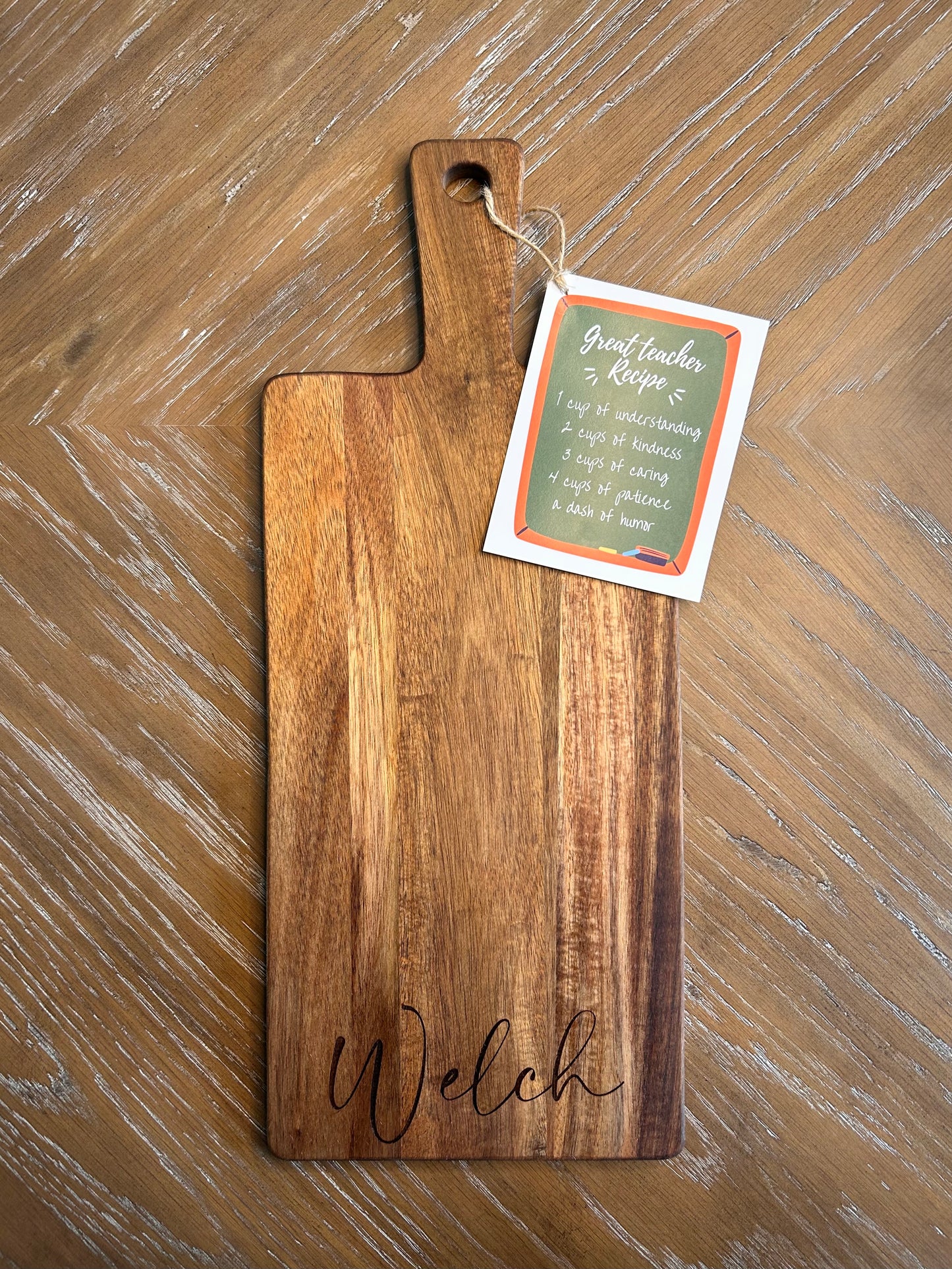 Last Name Acacia Board