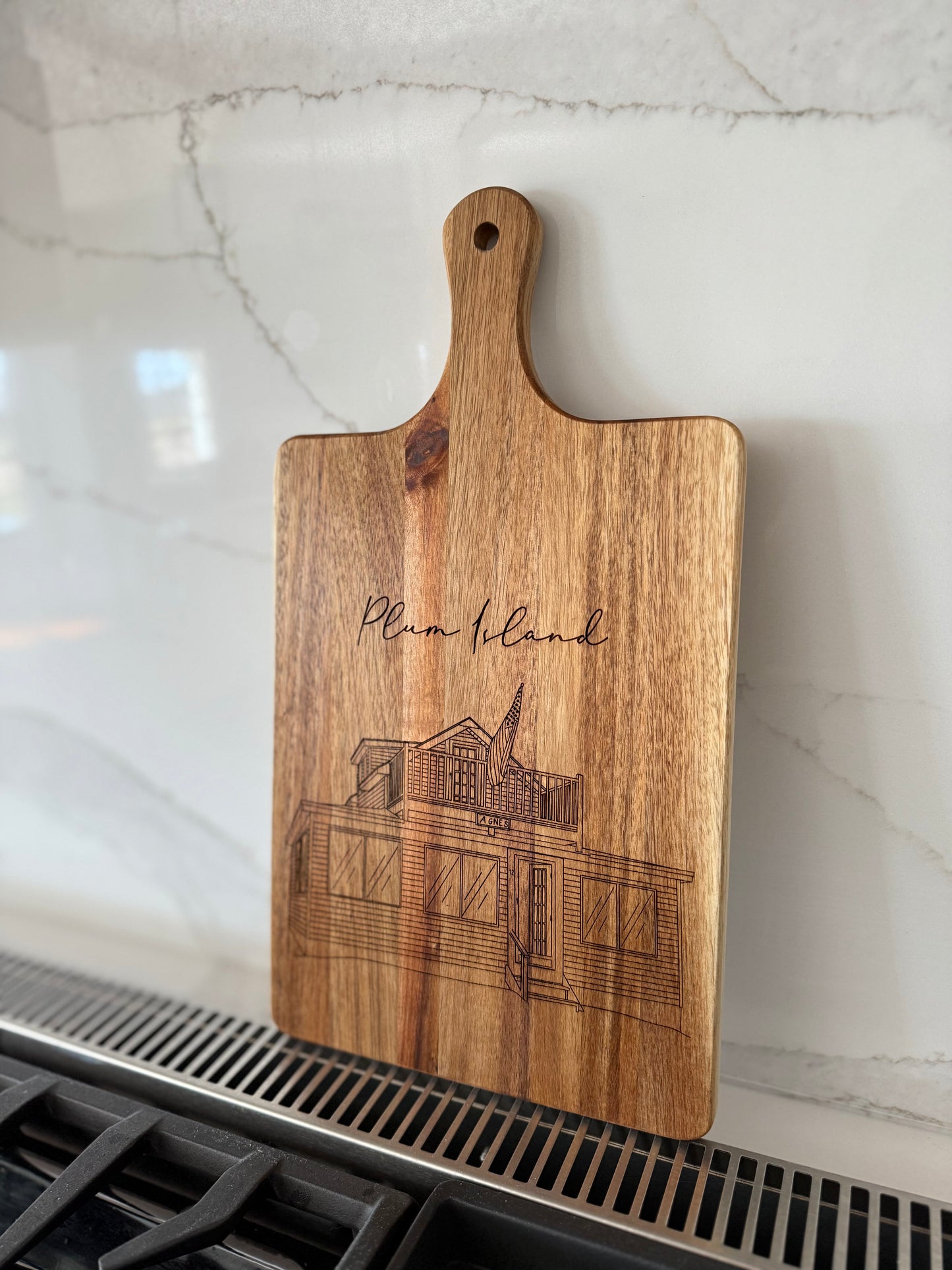 House Portrait Cutting Board