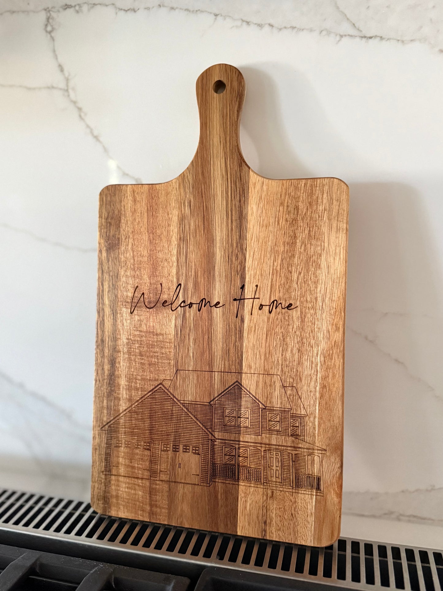 House Portrait Cutting Board